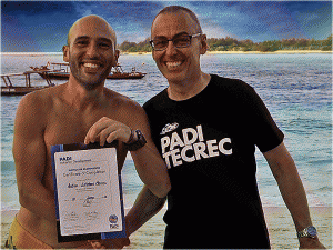 Andre and his PADI Examiner june 2015