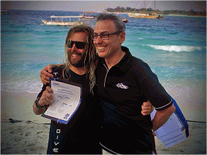 Davey and his PADI Examiner