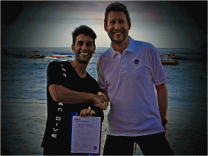 Enric with his PADI Examiner