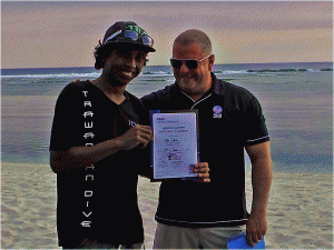 Ovan and his PADI Examiner