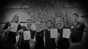 4 New PADI Instructors at Trawangan Dive March 2013