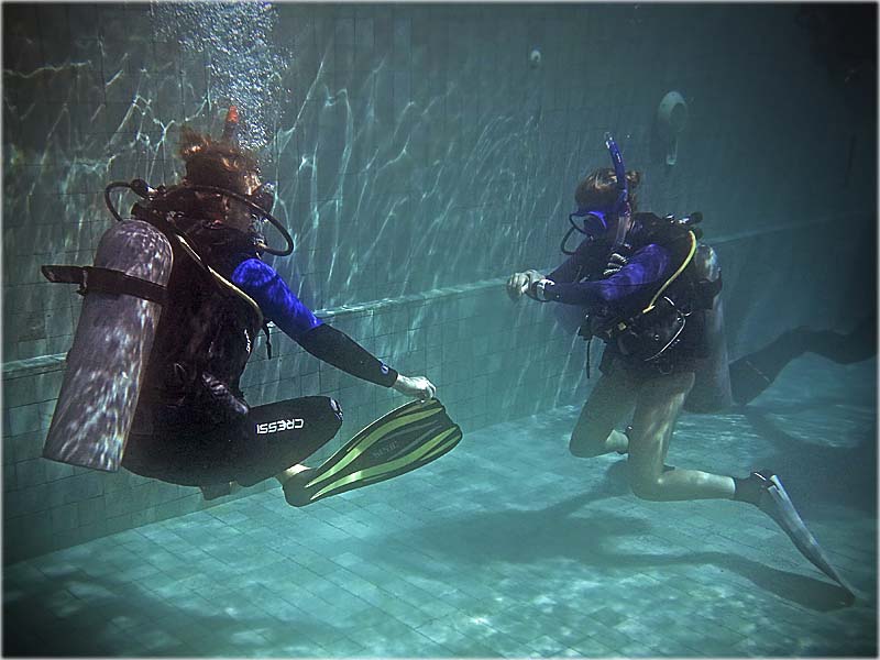 PADI IDC Gii confined water teaching