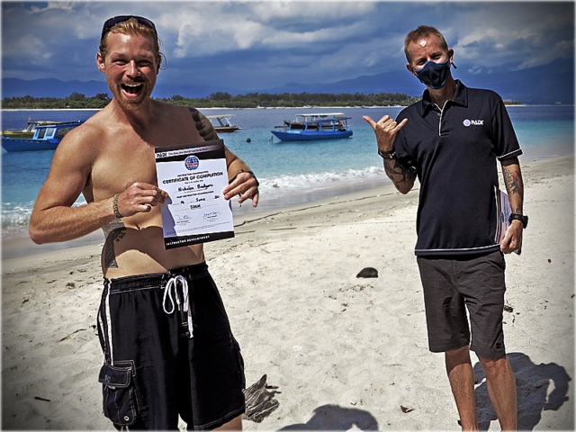 PADI I.E certifications on the IDC Gili Islands June 2020 Indonesia