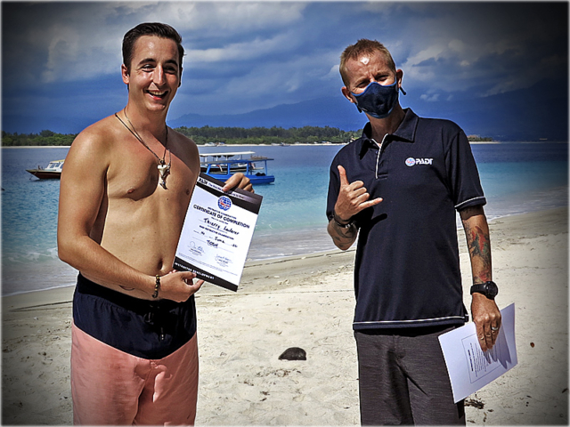 PADI I.E certification during the IDC Gili Islands June 2020 Indonesia