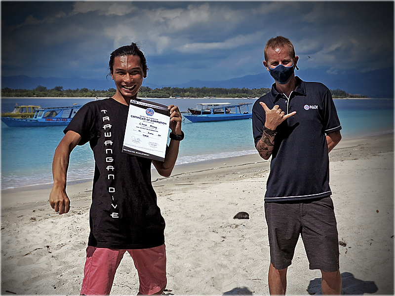 MC Certified on the PADI IDC Gili Islands, Indonesia