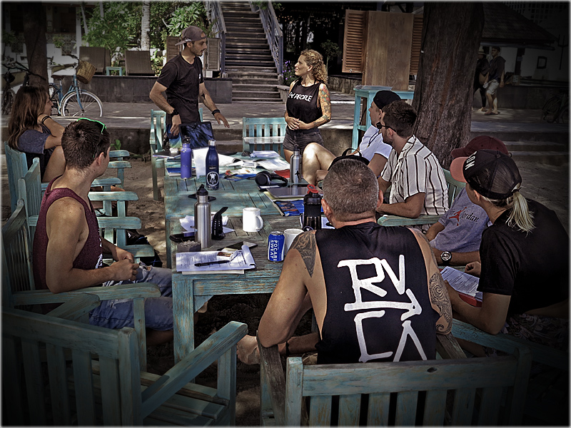 Classroom Presentations on the beach